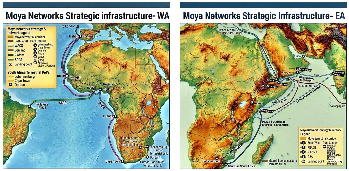 Moya Networks route map